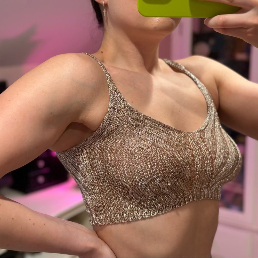 Charlotte Russe sparkly cropped tank